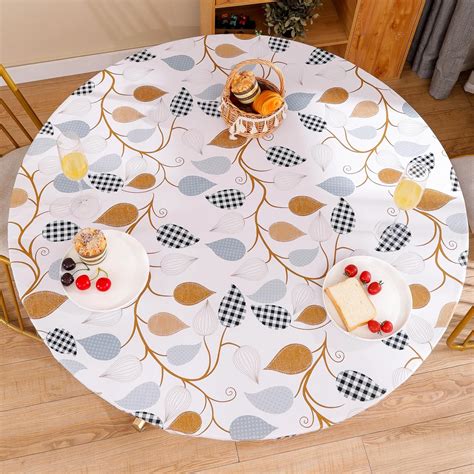Amazon.com: Walrus Round Vinyl Fitted Tablecloth with Flannel Backing ...