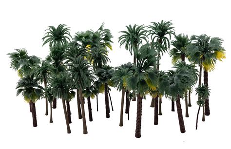 Kodycity 40 Pieces Miniature Toy Trees Plastic Mini Palm Tree ...