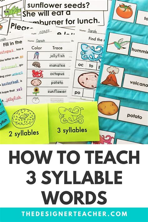 How to teach three syllable words - Artofit