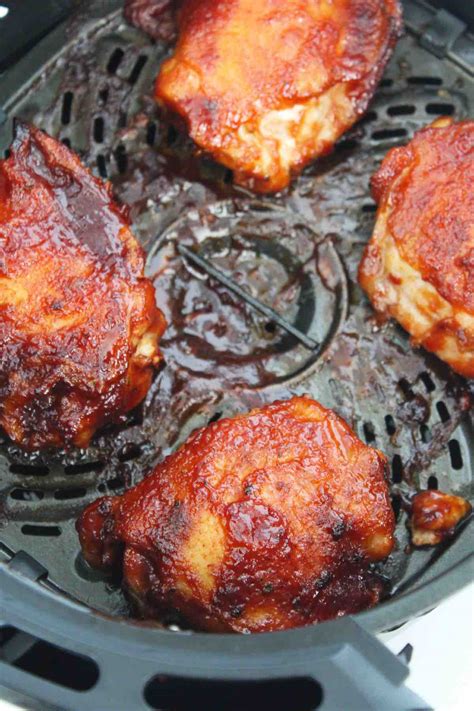 Air Fryer BBQ Chicken Thighs - The Six Figure Dish