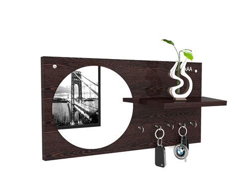 Anikaa Eva Engineered Wood Keyholder with Mirror/Wooden Key Holder ...