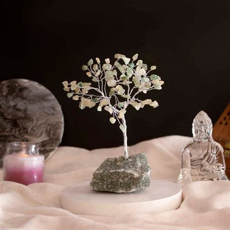 Green Aventurine Tree | Natural Healing Crystal Decor | Solacely