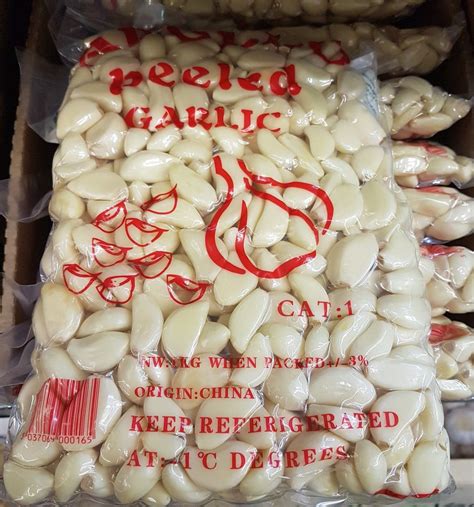 Fresh Peeled whole Garlic Cloves - Ready Peeled Garlic 10 Kg Box ...
