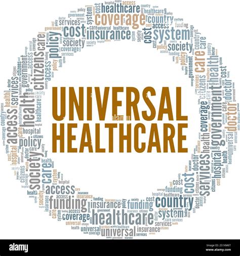 Universal Healthcare word cloud conceptual design isolated on white background Stock Vector ...
