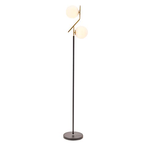Black & Gold Double Orb Floor Lamp - Gil & Roy Props