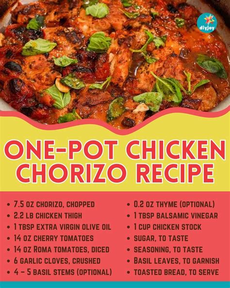 One-Pot Chicken Chorizo Recipe - DIY Joy