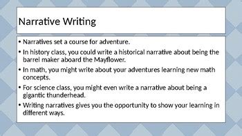 Image result for Narrative Format Example