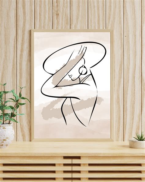 Nude Line Art, Nude Female Art Print, Nude Figure Drawing, Female Figure Drawing, Nude Female ...