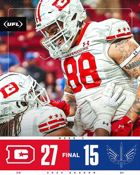 UFL Scores Today: Defenders 27, Battlehawks 15 - DC Remains Undefeated ...