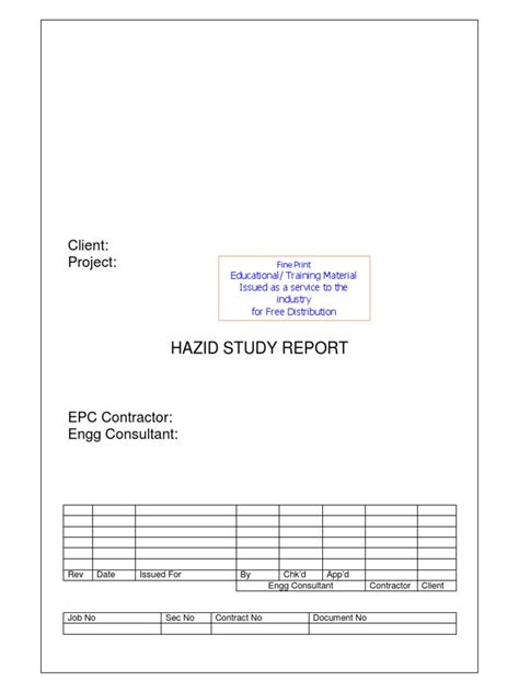 Template Hazid Report | Natural Gas | Hazards