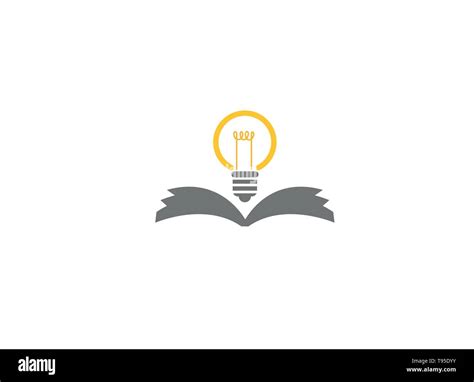 Open book with lamp for logo design Stock Vector Image & Art - Alamy