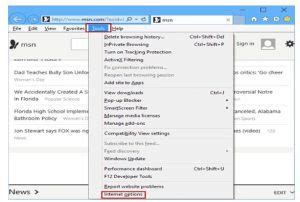 Internet Options Tools Menu 的图像结果