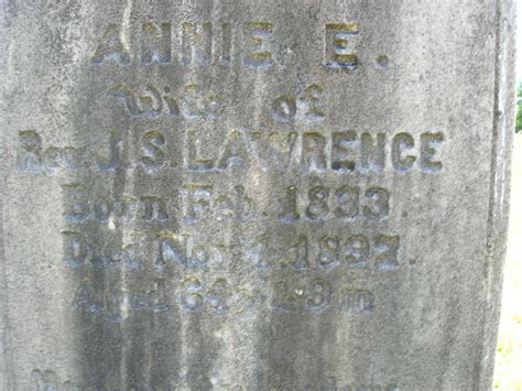 Annie Elizabeth Covington Lawrence (1833-1897) – Find a Grave-äreminne