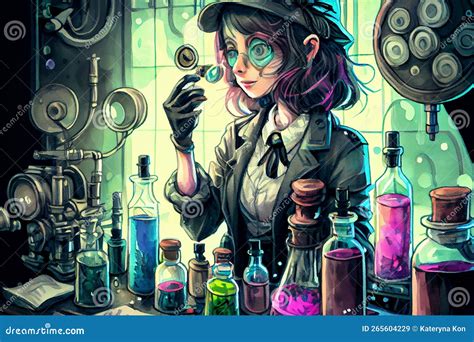 Young Female Scientist Working in a Laboratory Performing Scientific ...