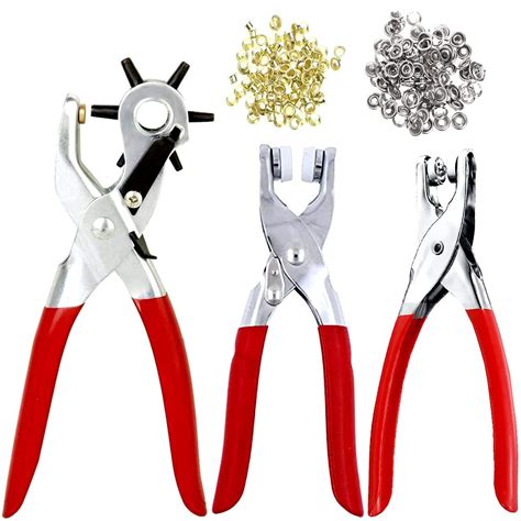 Belt Holer Punch Plier Ring Button Eyelet and Snap Setting Pliers Hand ...