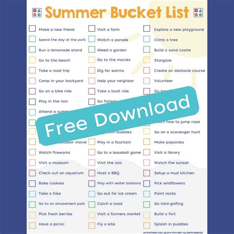 Your Ultimate Summer Bucket List - Days With Grey