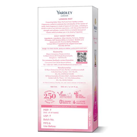 London Mist Daily Wear Perfume 100ml – Yardley London India