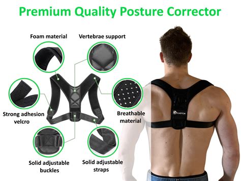 Gladton Back Posture Corrector for Men and Women. Adjustable Upper Back ...