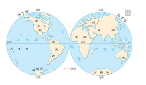 手绘七大洲四大洋的图片简图 太平洋占49.8%大西洋26