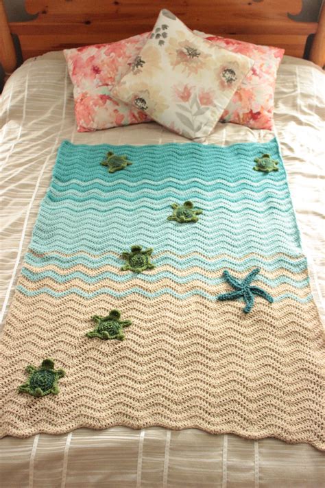 Image result for Crochet Sea Turtle Blanket Pattern