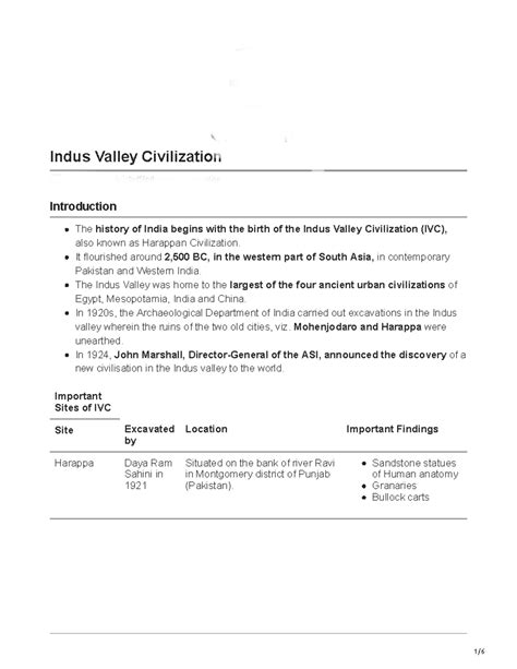Indus Valley Civilization: Insights into Harappan Society and Culture ...