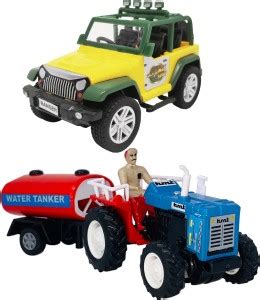 Wishmaster Set of 2 Combo Jungle Safari + Tractor With Tanker Toys for ...