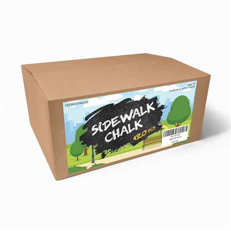 Fat Zebra Designs Sidewalk Chalk Set ? Pack of 120 Multi-Color Jumbo ...