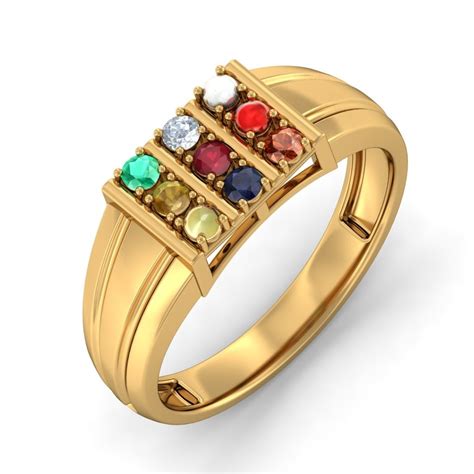 Buy RM Jewellers 92.5 Sterling Silver American Diamond Stylish Navratna ...