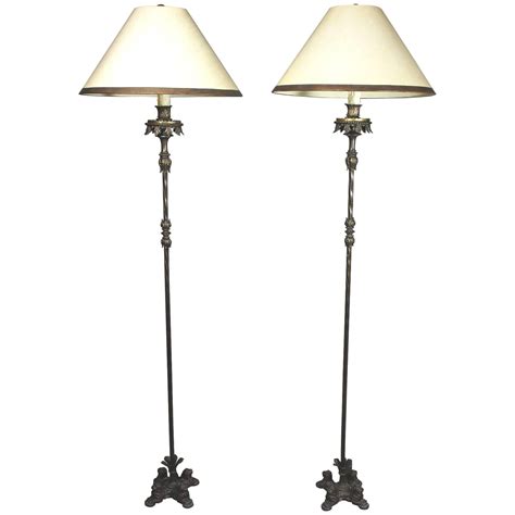 Antique Japanese Cast Bronze Champlevé Floor Lamp at 1stDibs ...