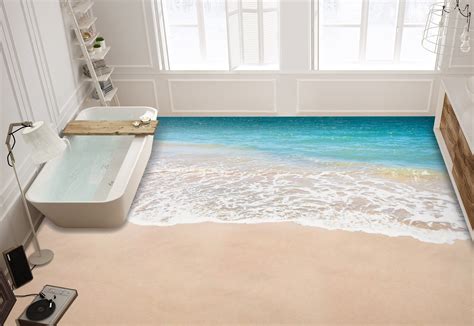 3D Beach Ocean 2383 Floor Wallpaper Murals Self-Adhesive Removable ...