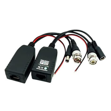 BeElion BNC to RJ45 CAT5 Video Power Balun with BNC Power Connector for ...