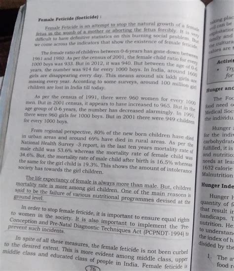 Essay on Female Foeticide, Infanticide in India Speech, Article ...