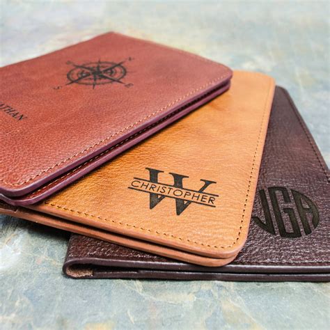 Personalized Leather Passport Holder - Danique Jewelry