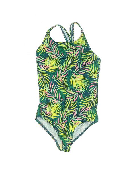 Lands' End Tropical Green One Piece Swimsuit Size 10 - 55% off | ThredUp