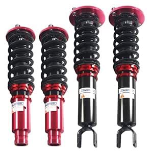 JDMSPEED New Coilovers Suspension Kit Shock Absorbers Set Red ...