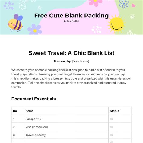 Image result for Packing Checklist