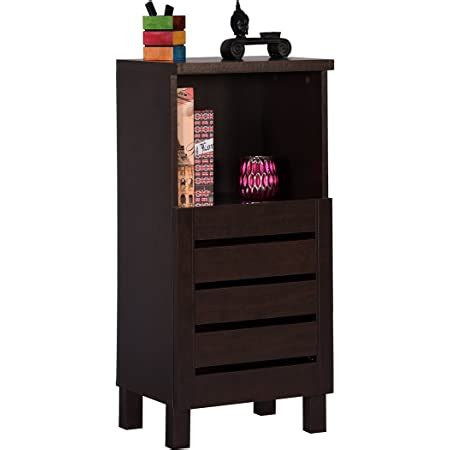 DeckUp Uniti Engineered Wood Bedside Table and End Table (Dark Wenge ...