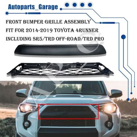 Buy Front Bumper Grille For Toyota 2014-2019 4Runner Upper Mesh Grill ...