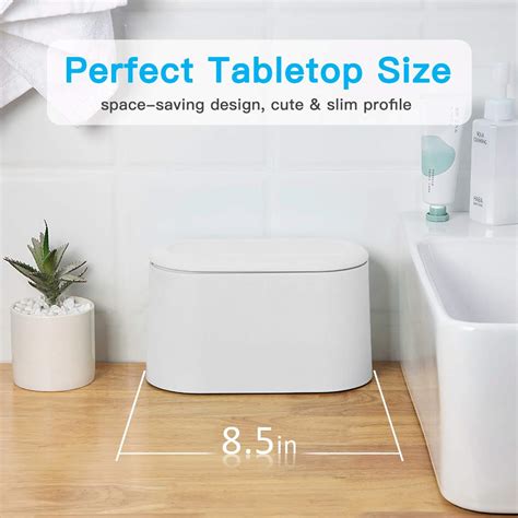 AYADA Mini Trash Can with Lid, Press-Type with Removable Inner Plastic ...