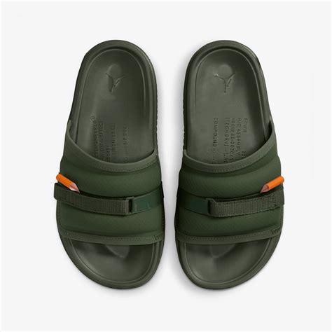 Buy Deep Green and Safety Orange Jordan Super Play Slides for Men ...
