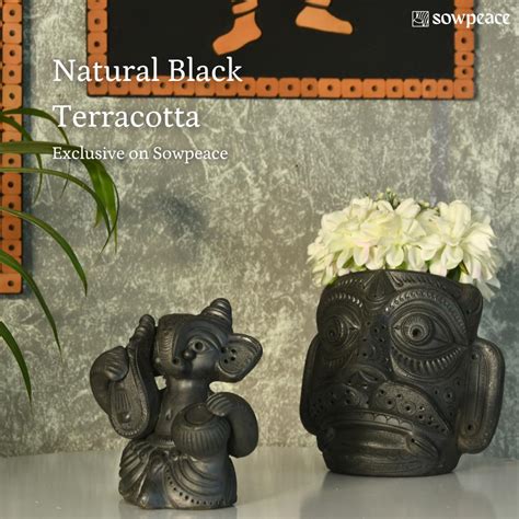 Buy Black Terracotta Decor for Living Room from Sowpeace