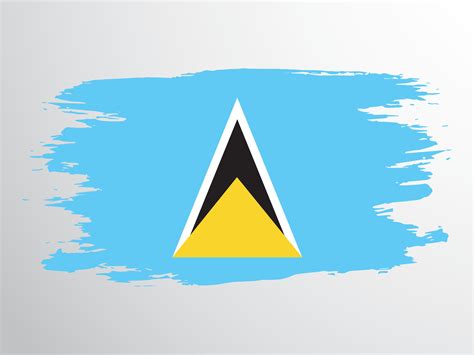 Flag of Saint Lucia painted with a brush 25686246 Vector Art at Vecteezy