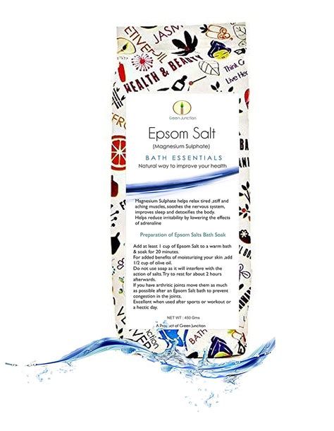 Green Junction Pure Epsom Salt BathingRelaxationPain Relief Therapeutic ...