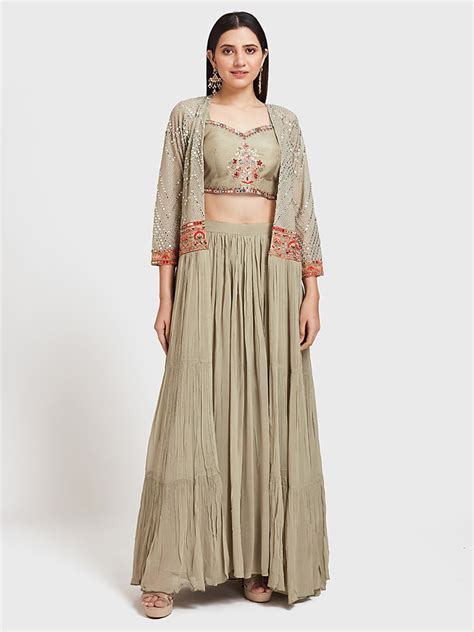 Neeru's Pista Color Georgette Fabric Suit-Fusion – Neerus India