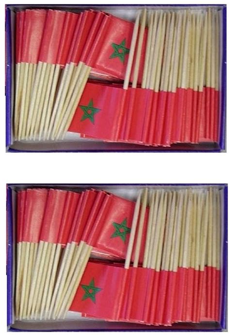 2 Boxes Mini Morocco Toothpick Flags, 2 Boxes of 100 toothpicks, Total ...