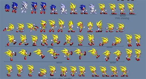 My super Sonic sprite sheet by shadowXcode on DeviantArt