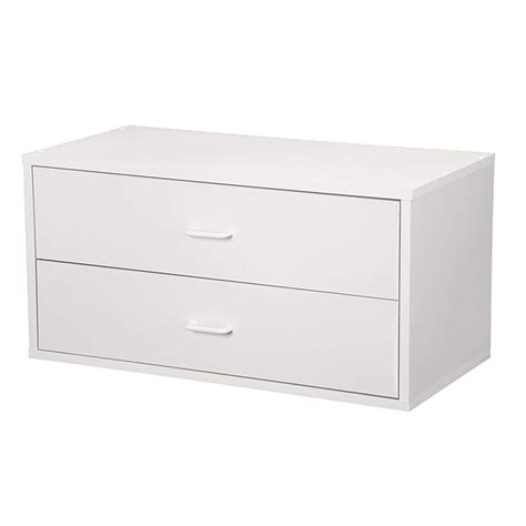 Foremost 327901 Modular Large 2-Drawer Cube Storage System, White ...