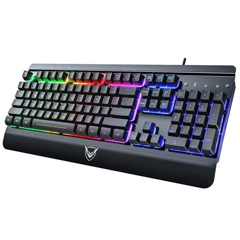 Buy Vollion Gaming Keyboard[2022 Upgraded], UK-Layout USB Wired Rainbow ...