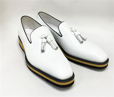 Calfskin Slip-On Tasseled Loafer White | Leather formal shoes, Cordovan ...