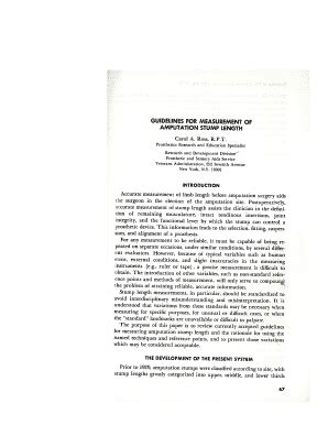 Fillable Online guidelines for measurement of amputation stump length ...